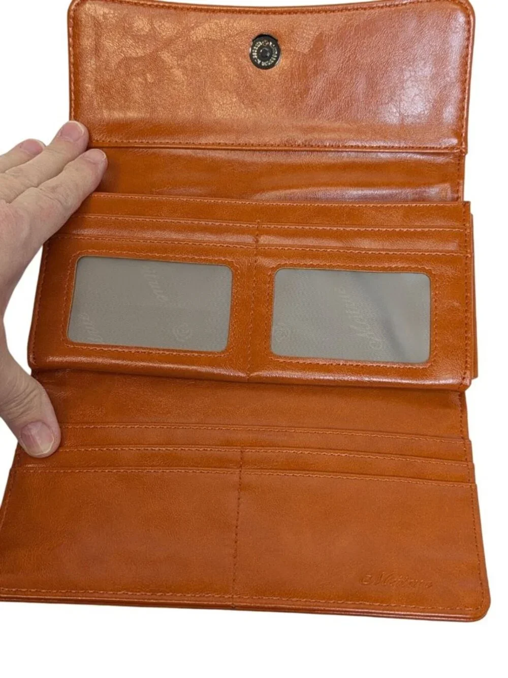 Women’s RFID Leather Trifold Wallet Embossed Long Clutch Purse Card Holder